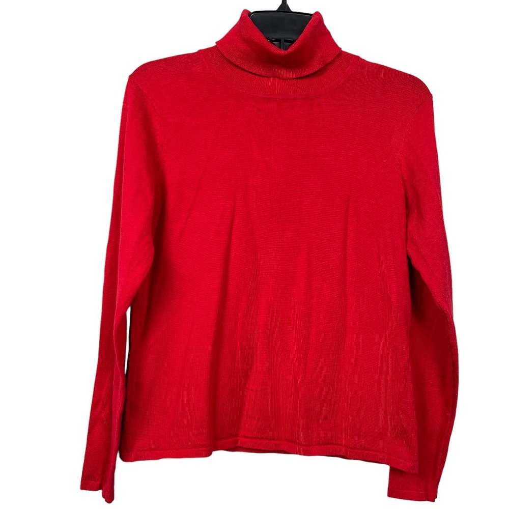 Vintage Pendleton Silk Blend Sweater Womens Small Turtleneck Cropped Long Sleeve